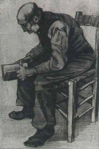 Uomo Seduto Che Legge Un Libro — Vincent Willem Van Gogh
