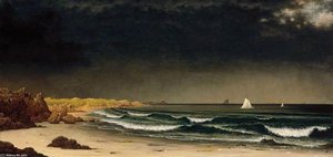 Approaching Storm: Beach Near Newport — Martin Johnson Heade