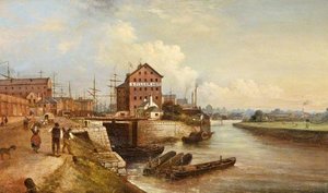 The Quay And Docks, Gloucester, 1890 — Edward Smith