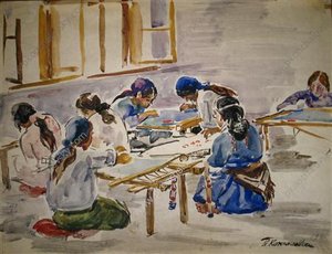 Bakhchisarai. Embroidery Carpet Cooperative. — Pyotr Konchalovsky