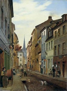 The Parochialstrasse In Berlin — Johan Filip Eduard Gerner
