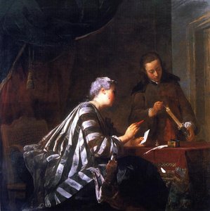 Donna Che Sigilla Una Lettera — Jean-baptiste-siméon Chardin