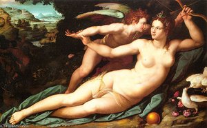 Venere E Cupido. — Alessandro Allori