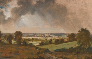Dedham Vale, Med Vy Över Langham Kyrka Från Fälten Strax Öster Om Vale Farm, East Bergholt — John Constable