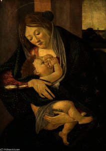 La Vierge Et L'enfant Avec Deux Anges — Sandro Botticelli