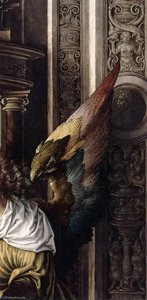 St Luke Drawing The Virgin (detail) — Jan Gossart