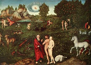Adam I Eva U Rajskom Vrtu — Лукас Кранхен Старшиј