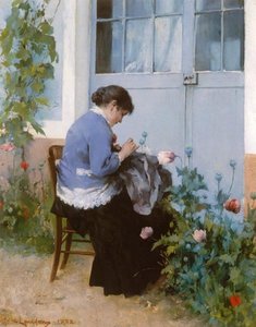 Sewing — Carl Larsson
