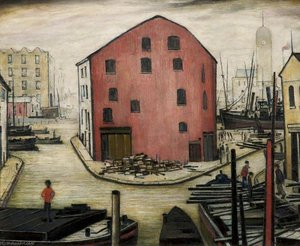 Canal Scene Near Accrington — Laurence Stephen Lowry