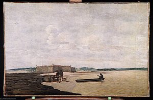 L'ancien Fort Portugais Des Trois Rois Mages (ou Fort Ceulen) Aupres Du Rio Grande, Au Bresil — Frans Post