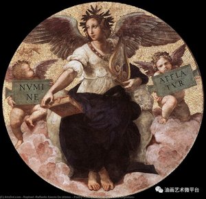 Poesia (tondo Del Soffitto) (stanza Della Segnatura) — Raffaello