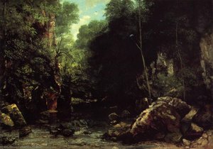 Le Ruisseau Du Puits Noir — Gustave Courbet