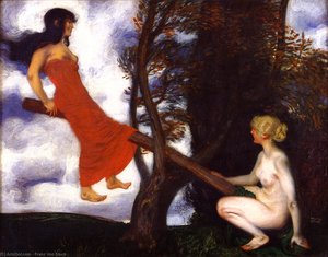 The Seesaw — Franz Stuck