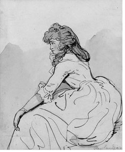 Study Of A Young Lady, In Profile — Thomas Rowlandson