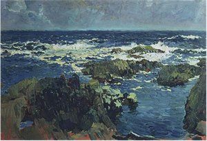 Mare E Rocce A San Esteban, Asturias — Joaquín Sorolla Y Bastida