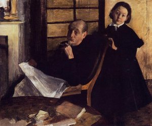 Henri De Gas Y Su Niña, Lucía Degas — Hilaire-germain-edgar Degas