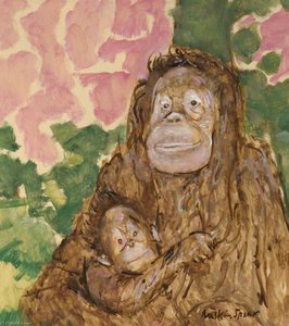 Chimp And Baby — Ruskin Spear
