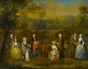 ‘syllabub Straight From The Cow’ (the Russell And Revett Families In A Landscape) — Charles Philips