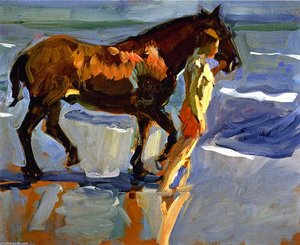 Das Pferdebade (studie) — Joaquín Sorolla Y Bastida