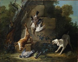 Dog Guarding Dead Game — Jean-baptiste Oudry