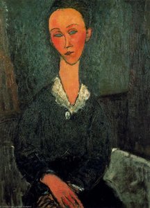 Una Mujer Con Cuello Blanco — Amedeo Modigliani