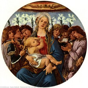 Madonna Und Kind Mit Acht Engeln — Sandro Botticelli