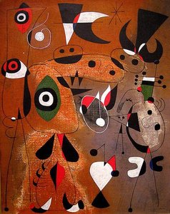 Pintura (mujer, Pájaro Y Estrellas) — Joan Miró