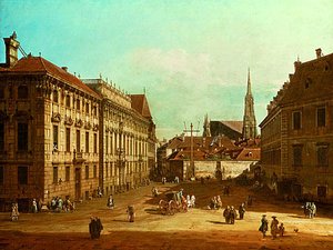 A View Of The Lobkowicz Palace In Vienna — Bernardo Bellotto