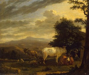Landscape With Cattle — Karel Dujardin
