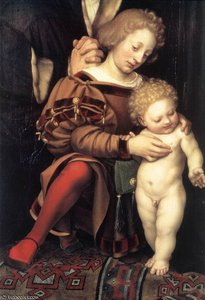 Darmstadt Madonna (detail - ) — Hans Holbein The Younger