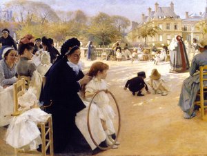 The Luxembourg Gardens, Paris — Albert Edelfelt