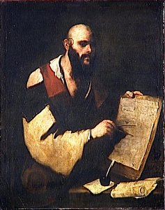 Filósofo Trazando Figuras Geométricas Con Un Compás — Luca Giordano