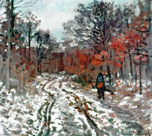 Il Sentiero Nella Foresta, Effetto Neve — Claude Monet