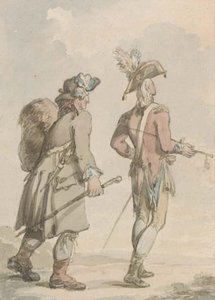 An Infantry Officer With His Soldier-servant — Thomas Rowlandson