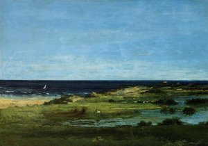 Seascoast (anche Conosciuto Come Souvenir Di Les Cabanes) — Gustave Courbet