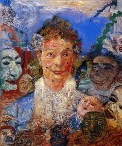 Vieille Femme Aux Masques — James Ensor
