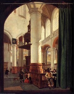 Az Óudé Kerk Belseje, Delft, Az 1548 Előtti Püspöki Székhely — Gerard Houckgeest