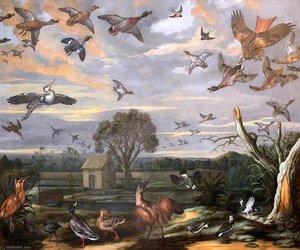 Landscape With Birds And A Duck Decoy — Francis Barlow