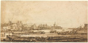 View Over The Amstel From The Rampart — Rembrandt Van Rijn