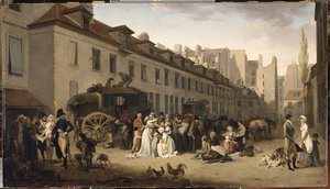 L'arrivée D'une Diligence Dans La Cour Des Messageries Rue Notre Dame Des Victoires À Paris — Louis Léopold Boilly