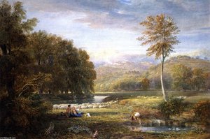 Pastoral Scene In Herefordshire — David Cox