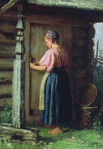 Girl At The Barn Door — Vasily Maximov