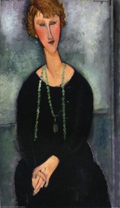 Mujer Con Un Collar Verde — Amedeo Modigliani