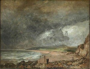Weymouth Bay Con Acercamiento De Tormenta — John Constable
