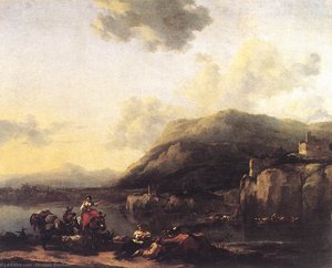 Muleteer By A Ford — Nicolaes Pietersz Berchem