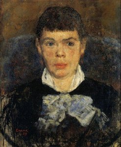 Die Junge Frau Mit Dem Hochgezogenen Nase — James Ensor