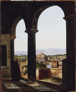 Vue De Rome Prise Du Portique D'un Monastère Sur Le Janicule — François Marius Granet