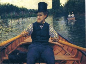 Rematore Con Il Cilindro — Gustave Caillebotte