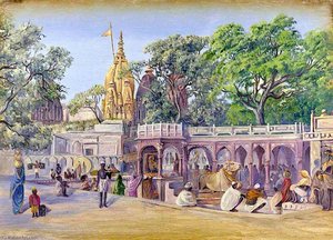 Der Goldene Tempel. Varanasi. Indien. Novr. 1878 — Marianne North