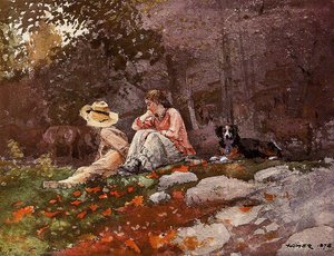 Flock Of Sheep, Houghton Farm — Winslow Homer